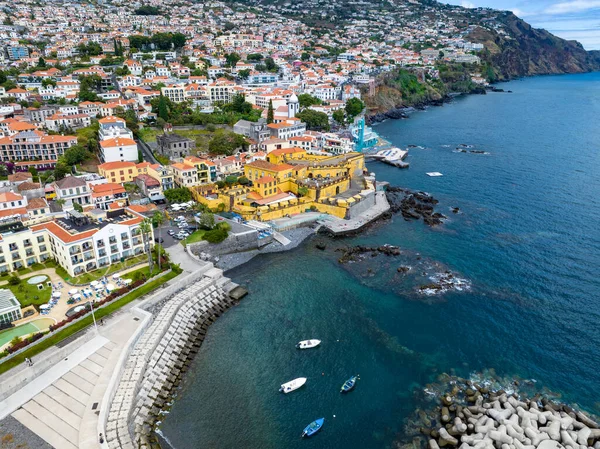 Funchal Aerial View Funchal Capital Largest City Madeira Island Portugal — Stock Photo, Image