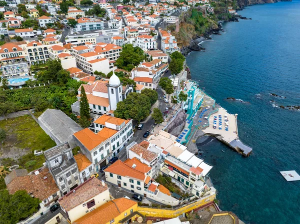 Vista Aérea Funchal Funchal Capital Ciudad Más Grande Isla Madeira — Foto de Stock