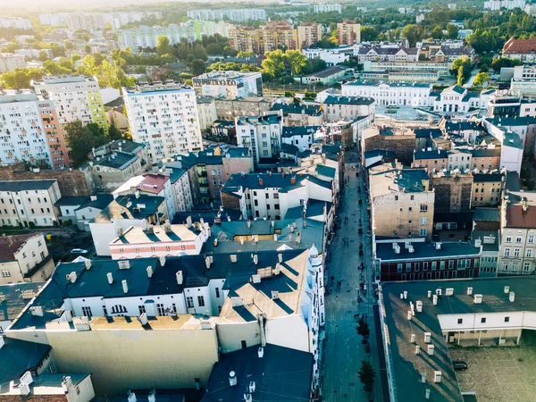 Sosnowiec Şehir Merkezinin Hava Görüntüsü Dabrowa Havzası Ndaki Büyük Şehir — Stok fotoğraf