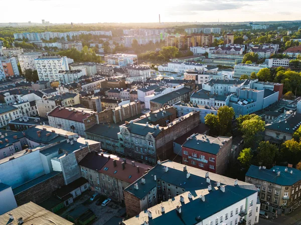 Вид Воздуха Центр Города Сосновец Самый Большой Город Бассейне Домброва — стоковое фото