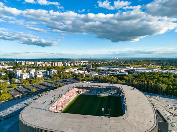 Sosnowiec Teki Stadyumun Havadan Görüntüsü Sosnowiec Dabrowa Havzası Nın Büyük — Stok fotoğraf