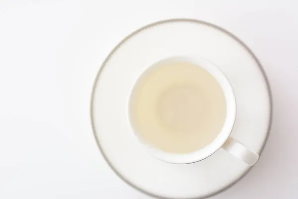 Teetasse Aus Weißem Porzellan Auf Natürlichem Licht Hintergrund — Stockfoto