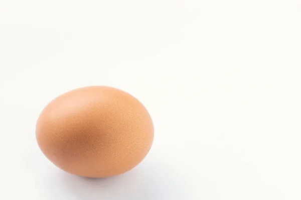 Chicken Egg Natural White Background — Stock Photo, Image