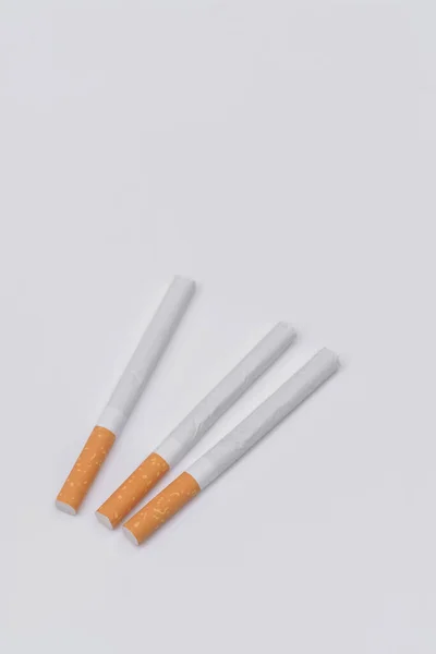 Cigarette White Background Health Care Medical Concept — Foto Stock
