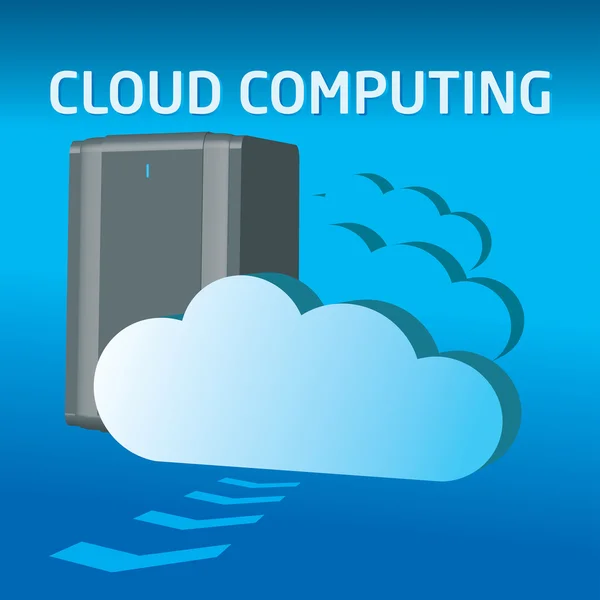 Servidor de computação em nuvem — Vetor de Stock