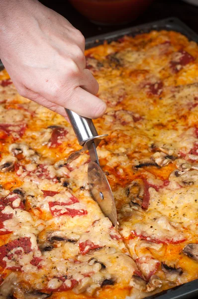 Home made pizza — Stock Photo, Image