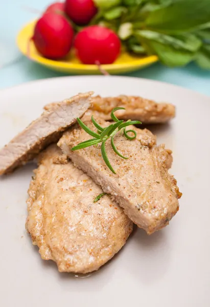 Pork fried with spices — Stock Photo, Image