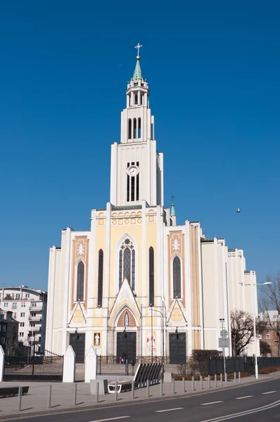 Kyrkan i församling av renaste hjärtat av mary - Warszawa — Stockfoto