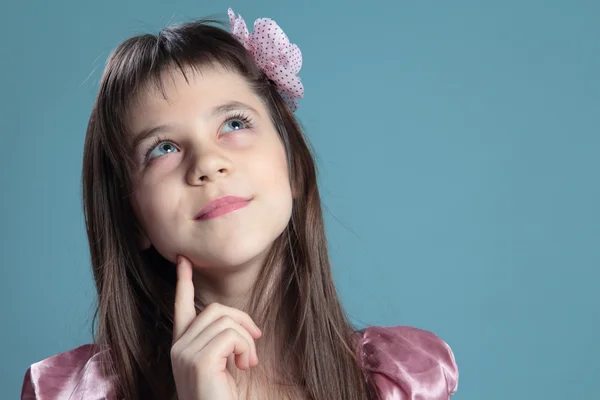 A menina pensou . — Fotografia de Stock