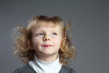 Portrait of charming girl.
