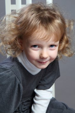 Portrait of charming girl.