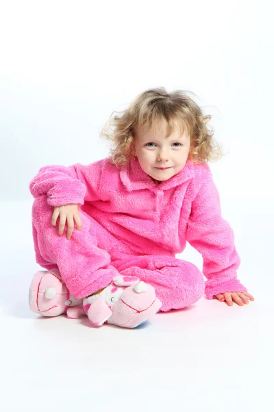 Girl in pajamas. — Stock Photo, Image