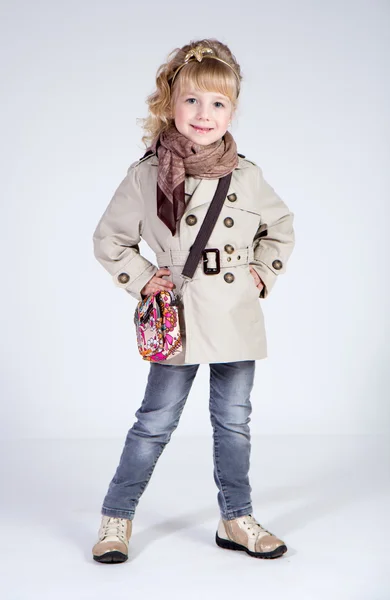 Little girl in the studio. — Stock Photo, Image