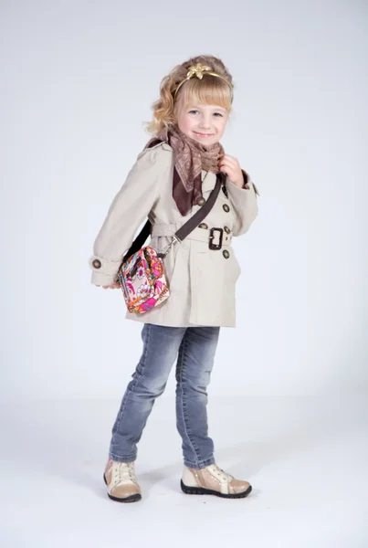 Little girl in the studio. — Stock Photo, Image