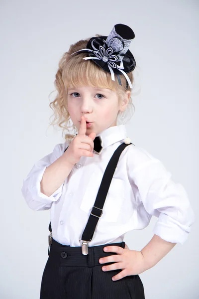 Little girl in the studio. — Stock Photo, Image