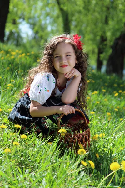 Ragazza in costume nazionale ucraino . — Foto Stock