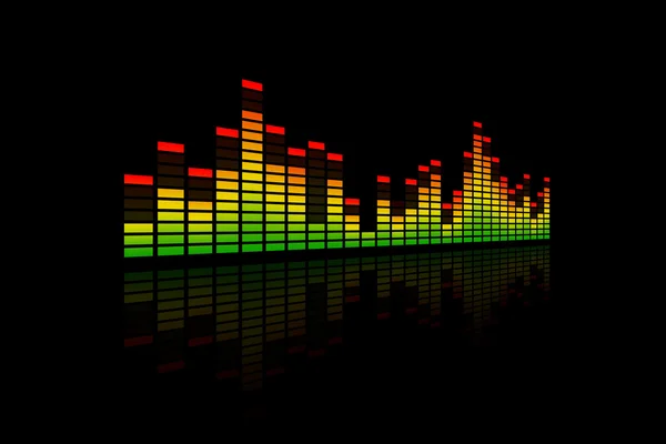 3D muziek equalizer bars — Stockfoto