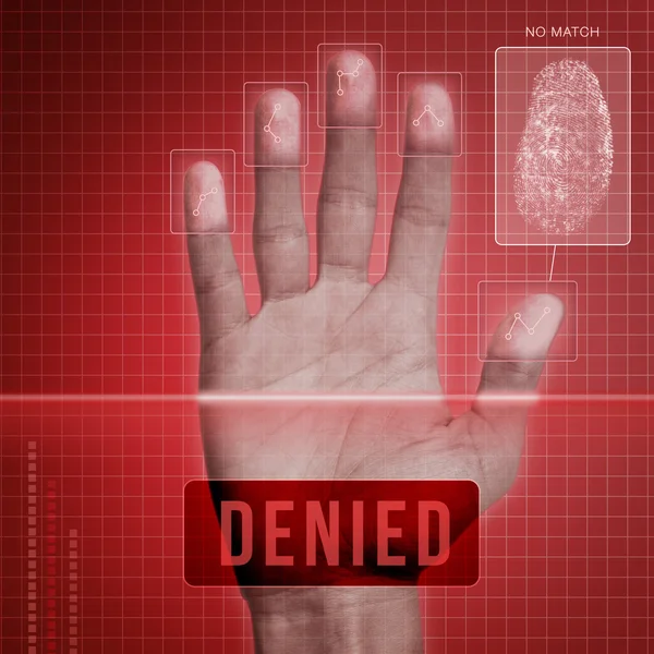 Fingerprint Security - Denied — Stock Photo, Image