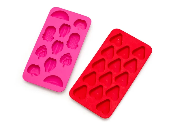 Colorful silicone ice trays — Stock Photo, Image