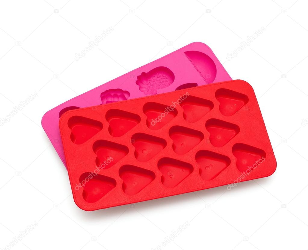 colorful silicone ice trays
