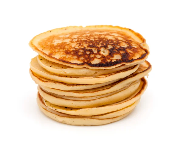 Stack of pancakes isolated on white — Stock Photo, Image