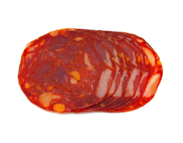 Slices of chorizo — Stock Photo, Image