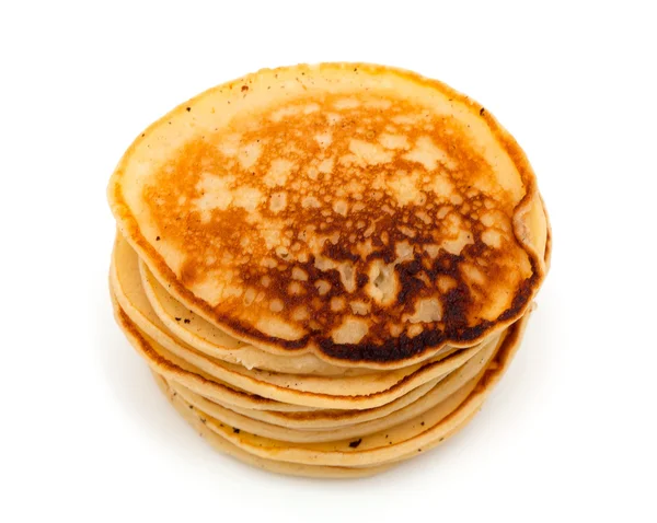 Stack of pancakes isolated on white — Stock Photo, Image