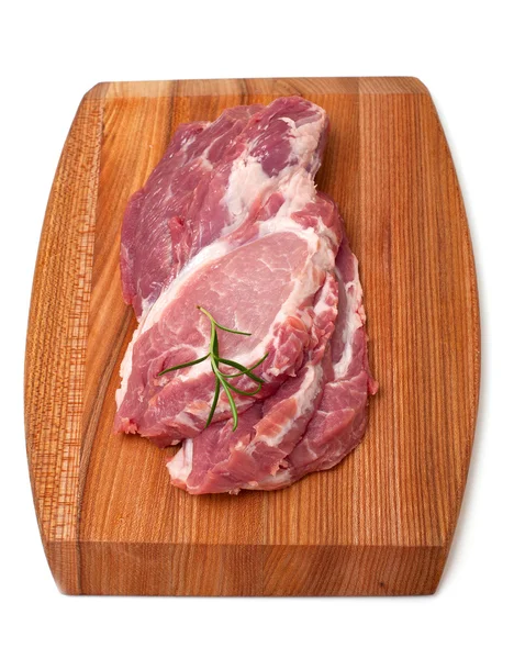 Carne fresca de porco crua — Fotografia de Stock