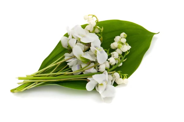Bouquet with lily of the valey flowers — Stock Photo, Image