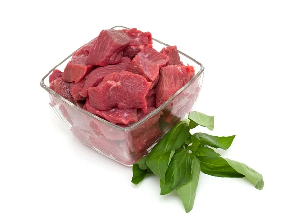 Stukken van vers rundvlees — Stockfoto