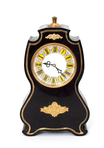 Alte Oldtimer-Uhr isoliert auf weiß — Stockfoto