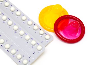 birth control pills and condoms clipart