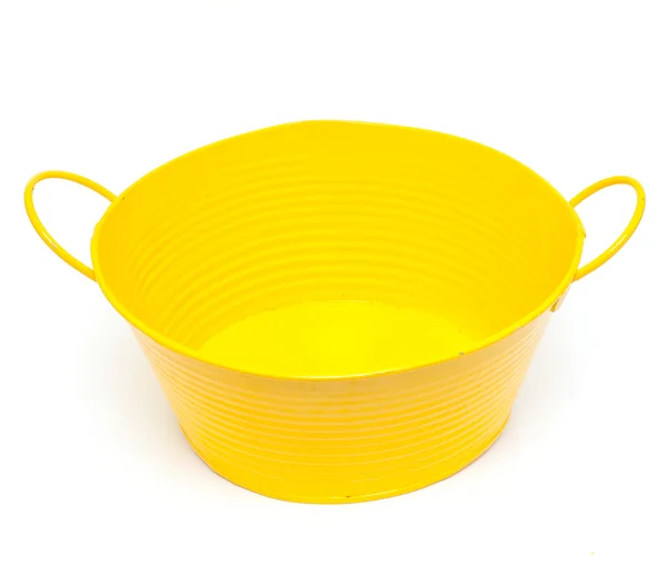 Metallic bowl with handles — Stock Photo, Image