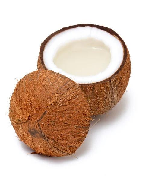 Coco isolado sobre branco — Fotografia de Stock