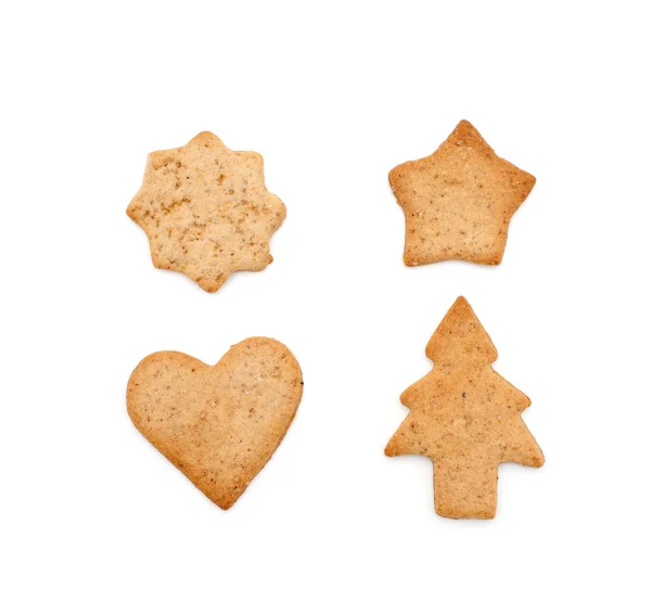 Pepparkakor cookies isolerade på vit bakgrund — Stockfoto