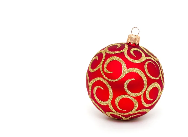 Röda chritsmas bollen — Stockfoto