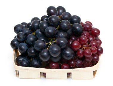 farklı üzüm beyaz zemin üzerine çeşitli