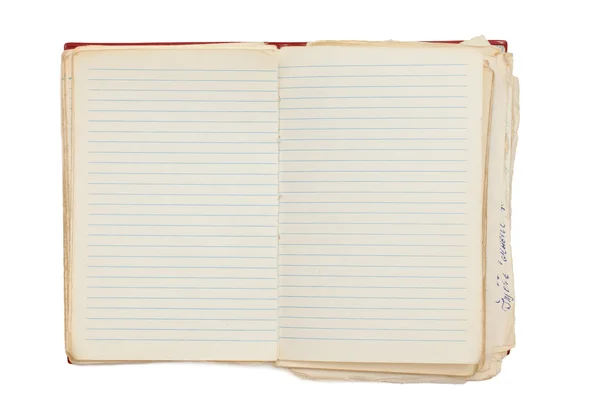 Öppna gamla notebook — Stockfoto