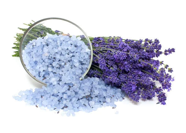 Lavender bath salt — Stock Photo, Image