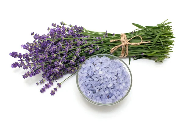 Lavender bath salt — Stock Photo, Image