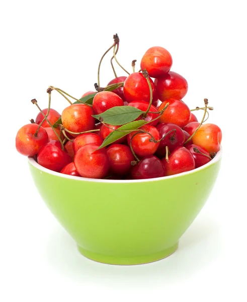 Bowl with cherries — Stock Photo, Image