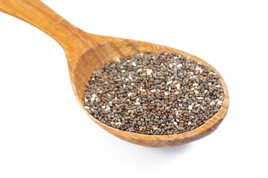 chia tohumları beyaz arkaplanda izole