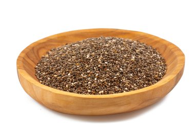 chia tohumları beyaz arkaplanda izole