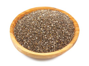 chia tohumları beyaz arkaplanda izole
