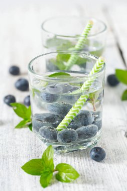 Nane ve yaban mersini ile infüzyon su