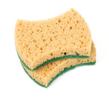 sünger beyaz arkaplanda izole edildi