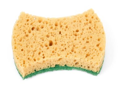 sünger beyaz arkaplanda izole edildi