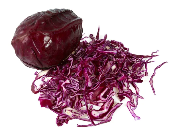 Red Cabbage Isolated White Backrgound — Stock Photo, Image