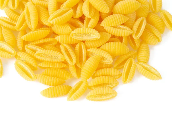 Gnochetti Sardi Rohe Pasta Isoliert Auf Weißem Untergrund — Stockfoto