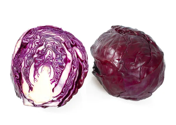 Red Cabbage Isolated White Backrgound — Stock Photo, Image